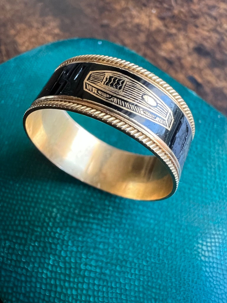 Thumbnail: Enamel Coffin Ring