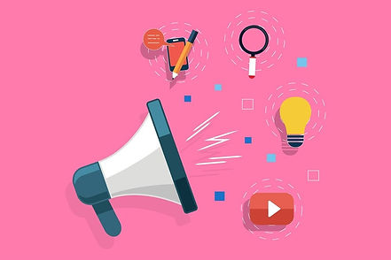 a megaphone shouting marketing tools