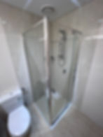 Modern glass shower rebuild with waterproofing and regrouting Apex Shower Repairs