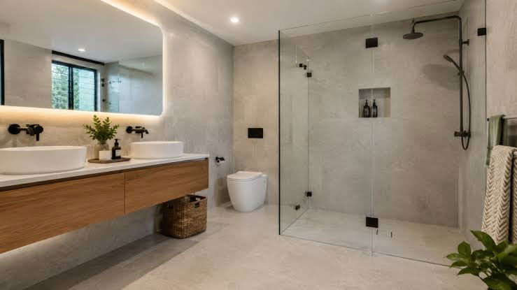 Shower Rebuild of existing leaking shower in bathroom by Apex shower repairs