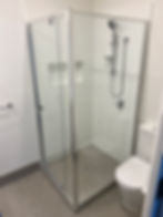Modern shower rebuild with glass screen and regrouting Apex Shower Repairs