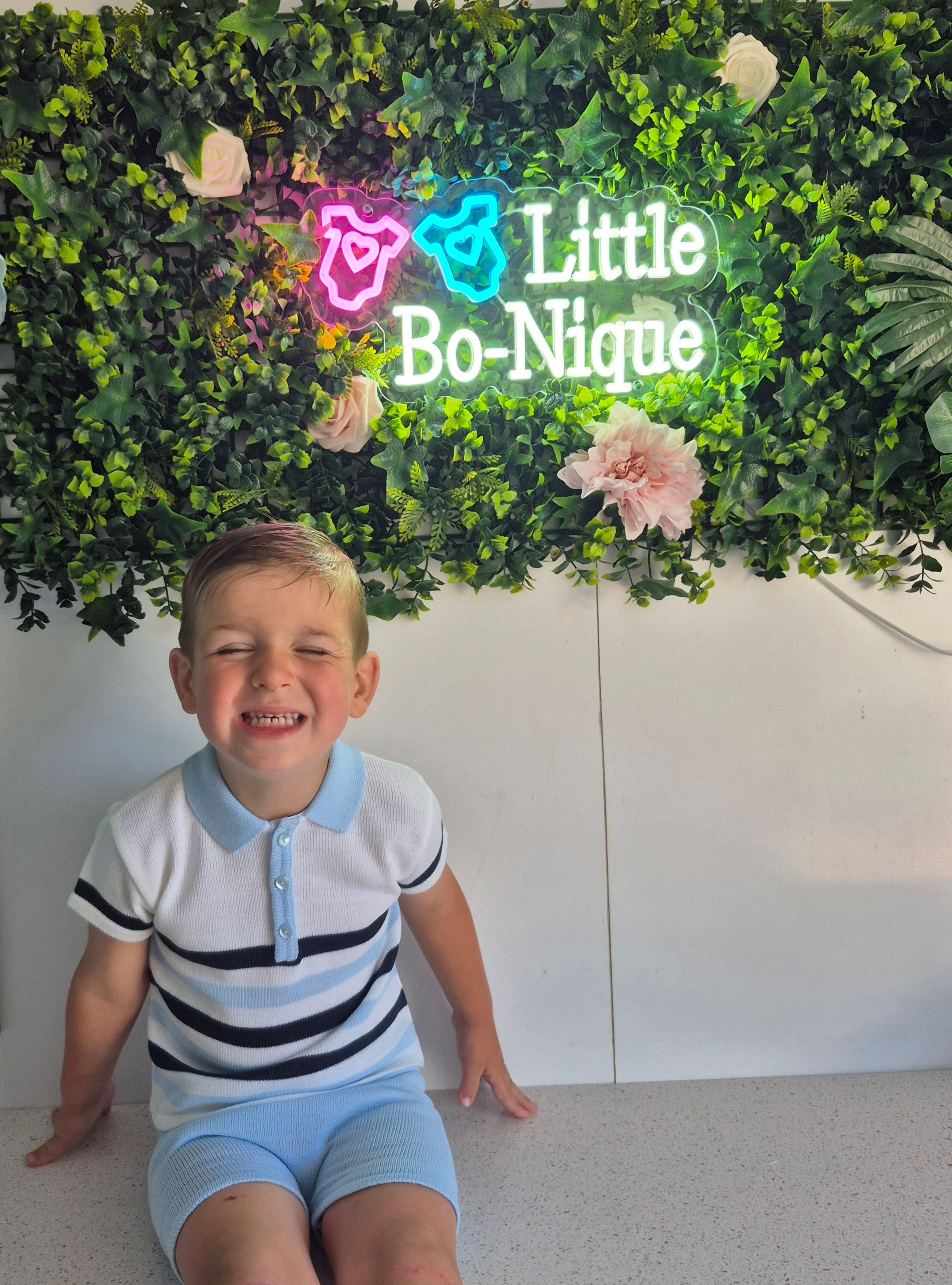 BOYS KNITTED STRIPED SUMMER SET