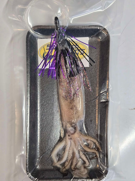 calamari fishing lure Nomad Squidtrex 130 Vibe Braid Steel Wire Calamari Squid 5lB