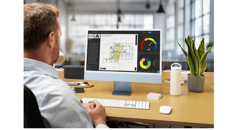 Sample visualization from a pavement management project conducted with AMATS