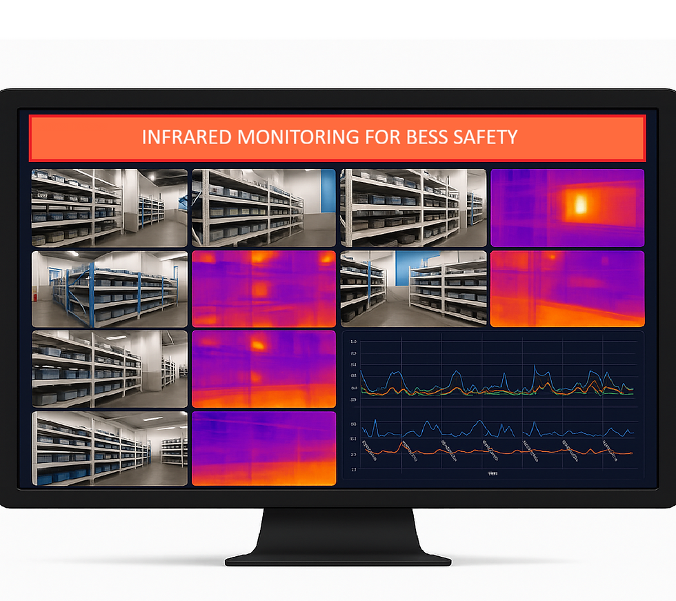 Thermal imaging and infrared monitoring system for BESS safety and early fire detection by Interberg