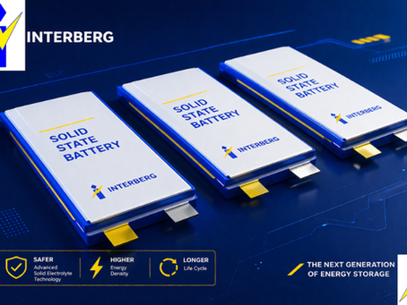 Solid-state batteries for industrial applications by Interberg showing three advanced battery modules