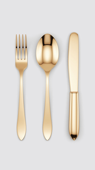 gold cutlery