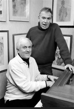 (John Kander seated at the piano. Fred Ebb not.)