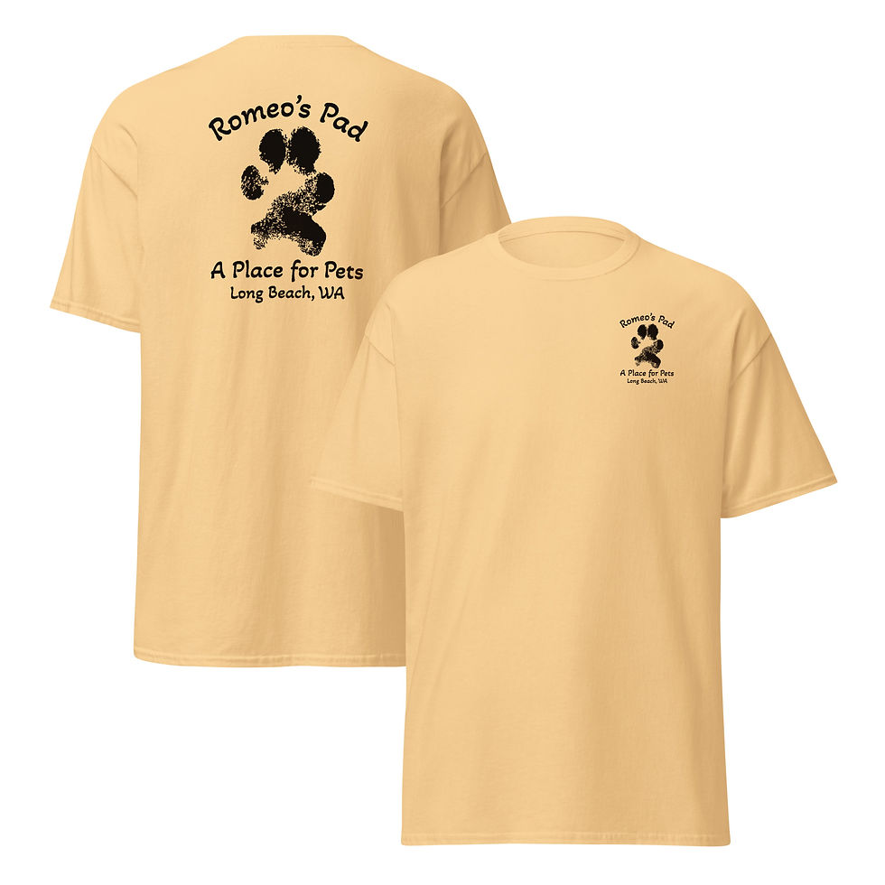 Thumbnail: Romeos Closet Black Logo Unisex Classic T-Shirt Dog Lover Apparel