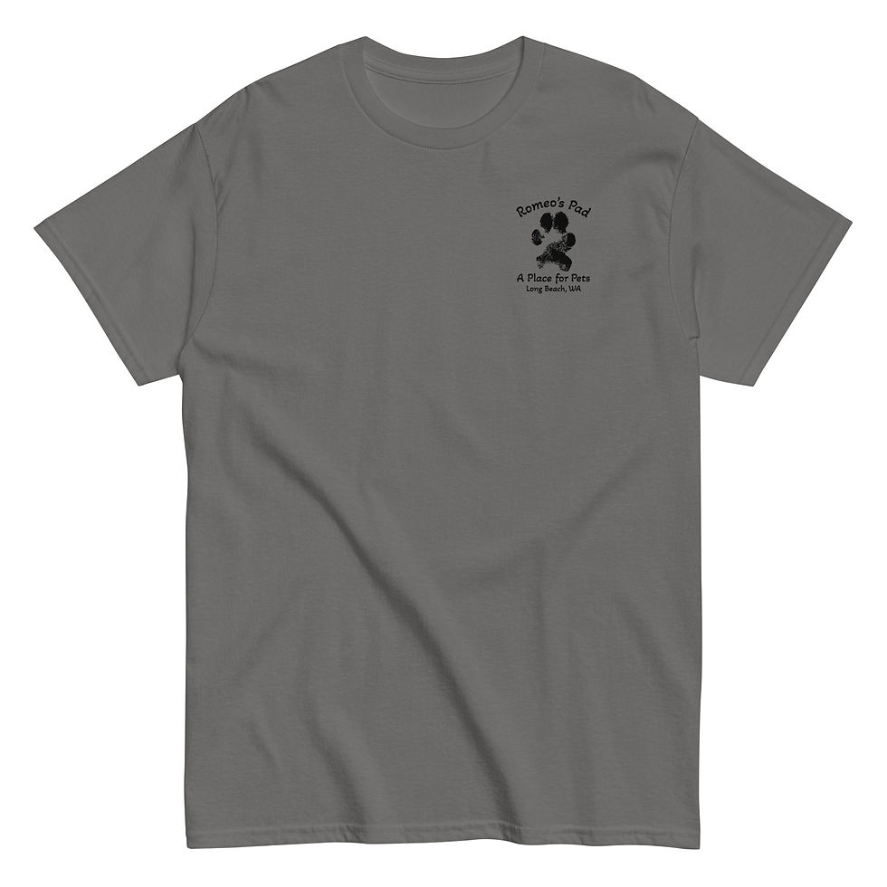 Thumbnail: Romeos Closet Black Logo Unisex Classic T-Shirt Dog Lover Apparel