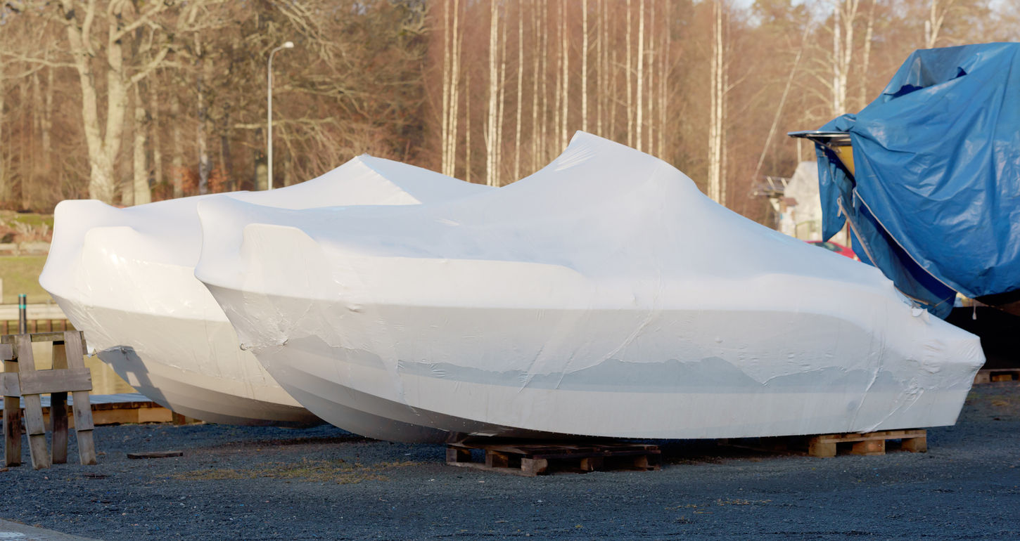 Boat stored at storage