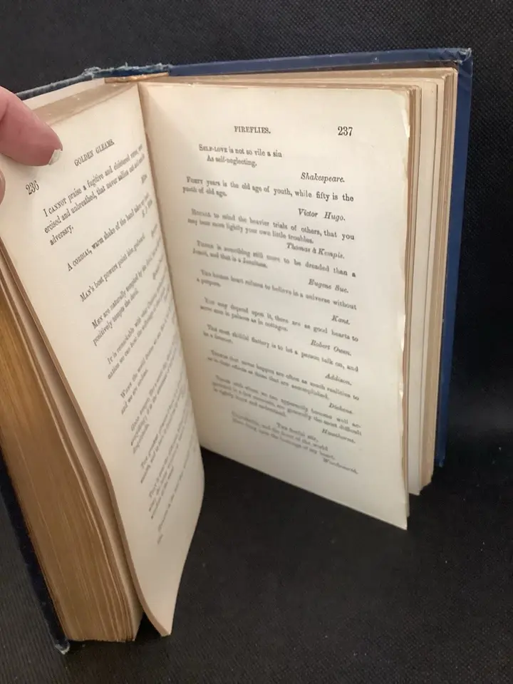 Thumbnail: Golden Gleams of Thought by Rev S P Linn HC Antique 1881 Poetry
