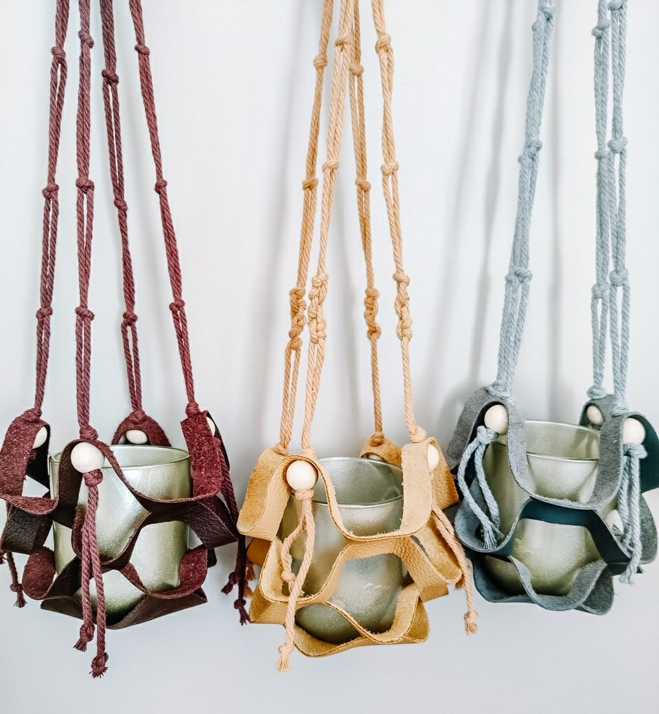 Leather Plant Holder