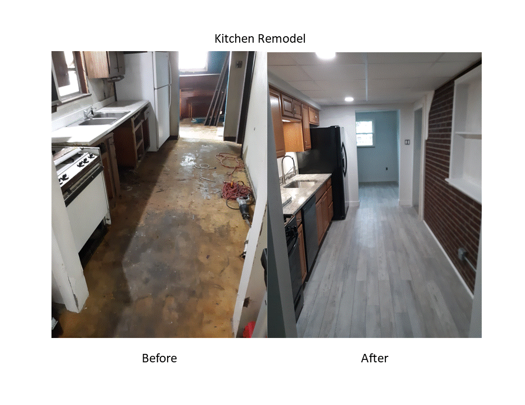 Kitchen before-after
