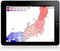 日本地図を自由に色塗り！無料iPadアプリ「iMapPaint」Ver1.1公開