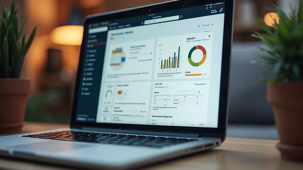 Eye-level view of a laptop screen showing Amazon PPC dashboard