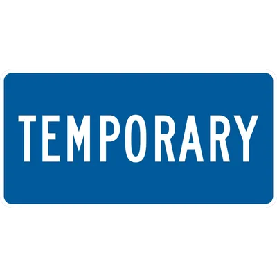 M4-7P Temporary (plaque) (white blue)