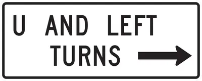 R3-25A U and Left Turns Directional