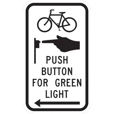 R10-26 Bike Push Button for Green Light (arrow)