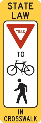 R1-6D In-Street Trail Crossing - Yield