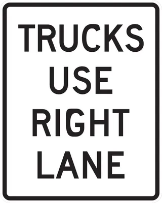 R4-5 Trucks Use Right Lane