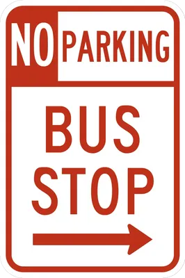 R7-107 No Parking Bus Stop