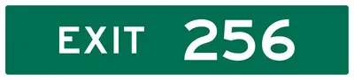 E1-5AP Exit Number (3 digits) (plaque)
