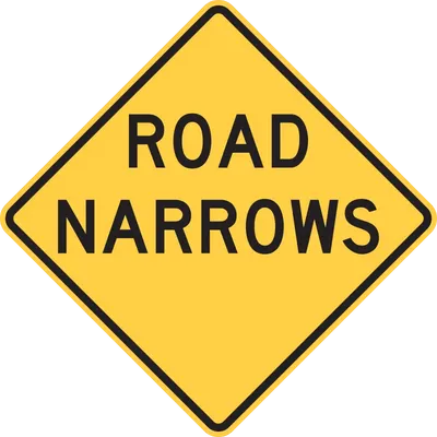 W5-1 Road Narrows