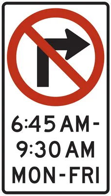 R3-1H Movement Prohibition, Part-Time (3 lines) 15 Minute Interval