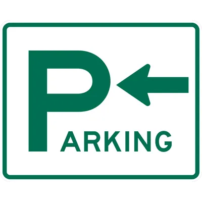 D4-1 Parking Area Directional (left arrow)