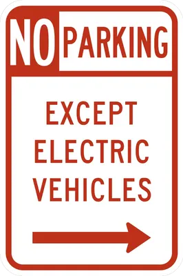 R7-111 No Parking Except Electric Vehicles
