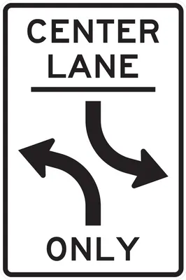 R3-9B Two-Way Left Turn Only (post-mounted)