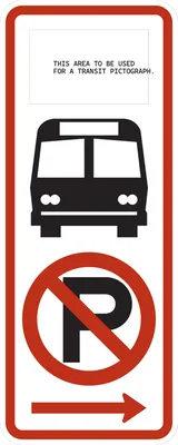 R7-107B No Parking Bus Stop (with transit pictograph)