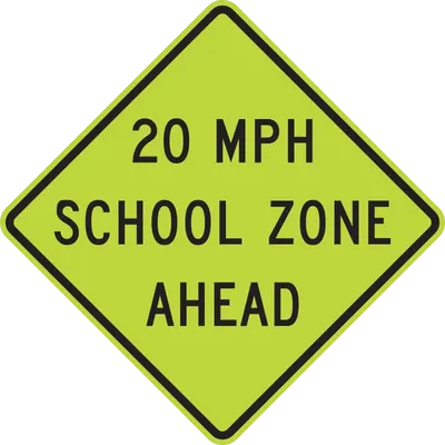 S4-5A Reduced School Speed Limit Ahead