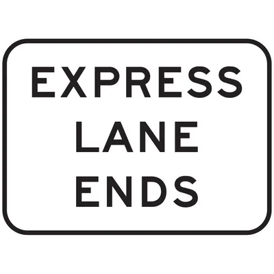 R3-45 Priced Managed Lane Ends