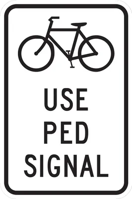 R9-5 Bicycles Use Pedestrian Signal