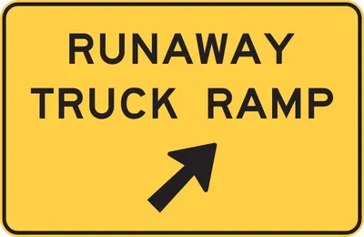 W7-4B Runaway Truck Ramp Entrance Direction
