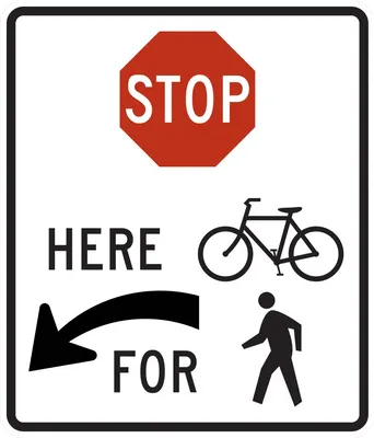 R1-5EL Stop Here for Trail Crossing