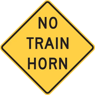 W10-9 No Train Horn