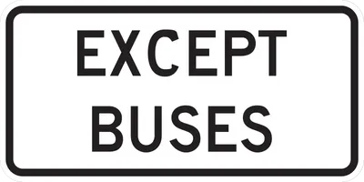 R3-7AP Except Buses (plaque)