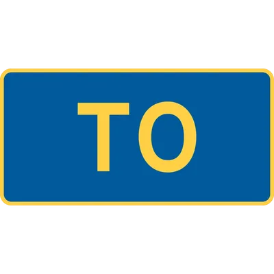 M4-5P To (plaque) (yellow blue)