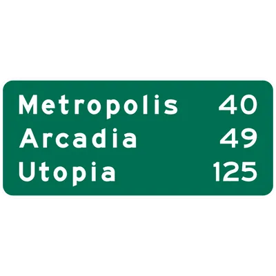 E7-3 (Three Destinations) Post-Interchange Distance