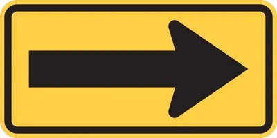 W1-6R Large Arrow (1-direction)