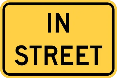 W16-1AP In Street (plaque)