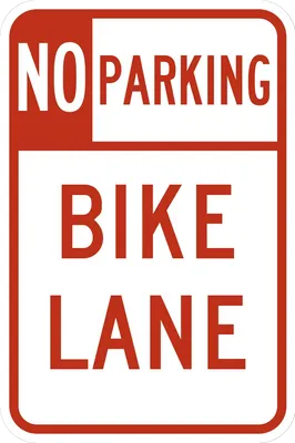 R7-9 No Parking Bike Lane