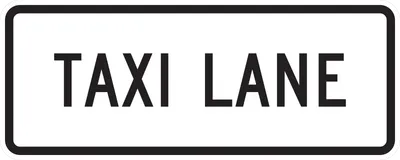 R3-5DP Taxi Lane (Plaque)