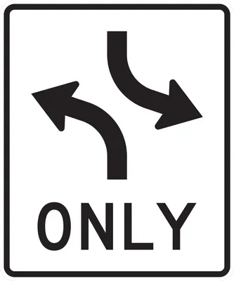 R3-9A Two-Way Left Turn Only (overhead)