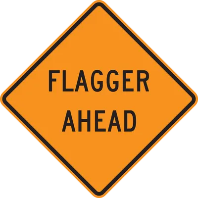 W20-7A Flagger Ahead