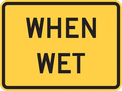 W8-5P When Wet (plaque)