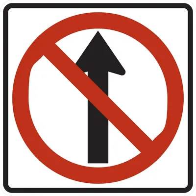 R3-27 Movement Prohibition - No Straight Through